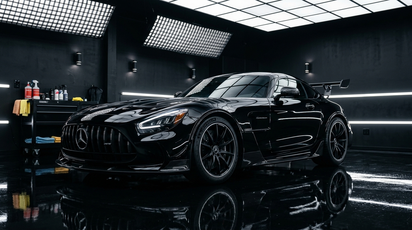 Mercedes AMG GT — целосна корекција на боја и керамичка заштита